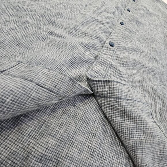 Prana Hemp Shirt Men's XL Gray Performance Stretch Short Sleeve Button Up Pocket - Picture 3 of 12